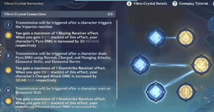 Genshin - Use Vibro-Crystal Connections to buff your party