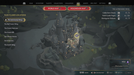 Astronomy Wing 1 Map