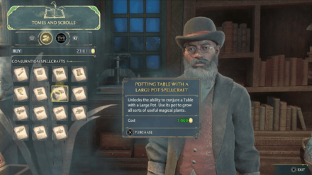 Hogwarts Legacy - Purchase a Potting Table with Large Pots