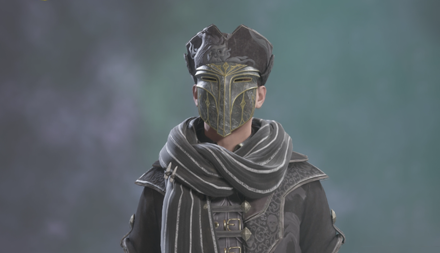 Loosened Black and White Pinstripe Scarf