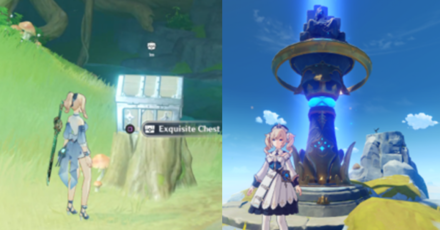 Genshin - Collect Elemental Sigils from Treasure Chests and the Statue of the Seven