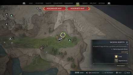 Hogwarts Legacy Sacking Selwyn Quest Location