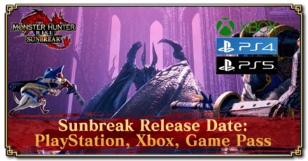 MH Rise Sunbreak Release Date PS, Xbox, Game Pass Top Banner