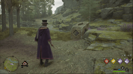 Hogwarts Legacy - Southwest of Quidditch Arena Merlin Trial - Pillar 1