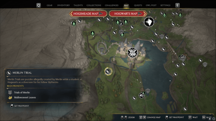 Hogwarts Legacy - Merlin Trial - Southwest of Hogwarts South Wing