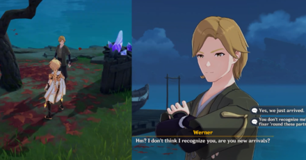 Genshin - Archon Quest Chapter 2 Act 1 - Confessions of an Outlander - Look for the Crystal Marrow Merchant