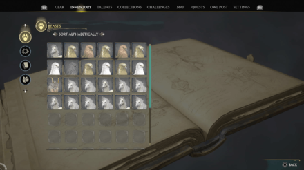 Hogwarts Legacy - Inventory Menu