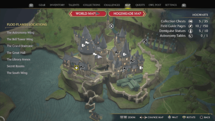 Hogwarts Legacy - Map Menu