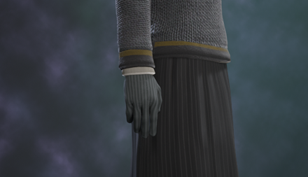 Green Striped Gloves