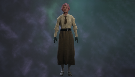 Cream Pinstripe Ensemble