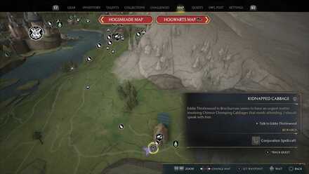 Hogwarts Legacy Kidnapped Cabbage Quest Location
