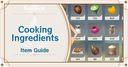 Genshin Impact - List of Cooking Ingredients
