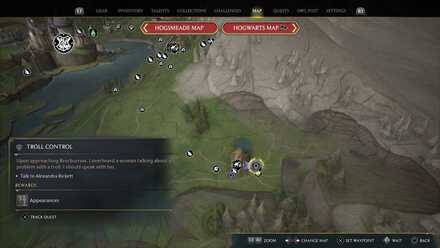 Hogwarts Legacy Troll Control Quest Location