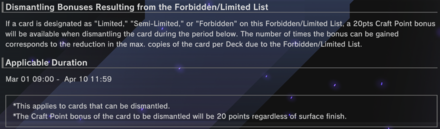 Master Duel - March 1st 2023 Banlist Update Dismantling Bonus