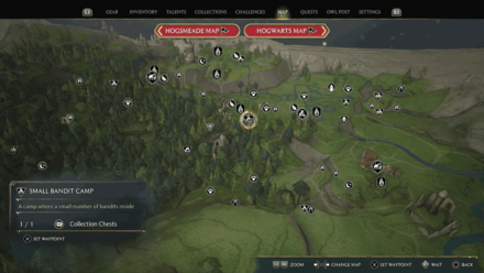 Forbidden Forest North Ford Bog Entrance map