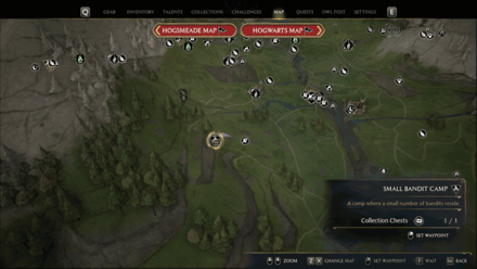 Hogwarts Valley Northern South Sea Bog map