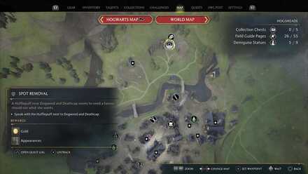 Hogwarts Legacy Spot Removal Quest Location
