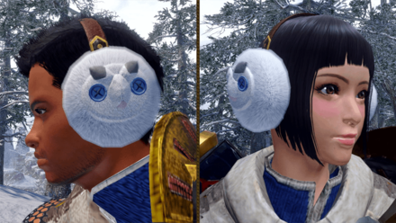 MH Rise Sunbreak - Snowy Cohoot Earmuffs