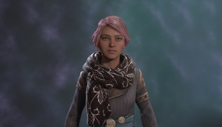 Loosened Brown Palmette Scarf