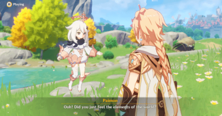 Genshin - The Outlander Who Caught the Wind - Unexpected Power - Talk to Paimon