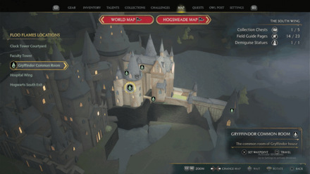 Gryffindor Common Room Map View