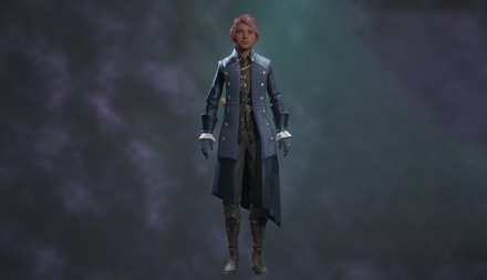 Embellished Cobalt Overcoat