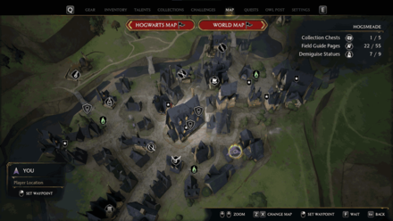 South Hogsmeade Alley Chest map