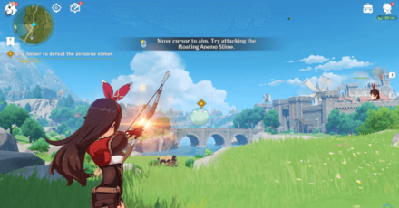 Genshin - The Outlander Who Caught the Wind - Wind-Riding Knight - Defeat the Airborne Slime