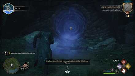 Hogwarts Legacy - investigate the cave where Jackdaw died