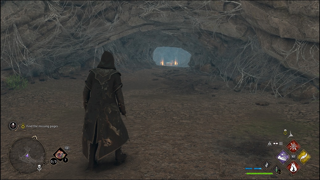 Hogwarts Legacy - small tunnel in Jackdaw