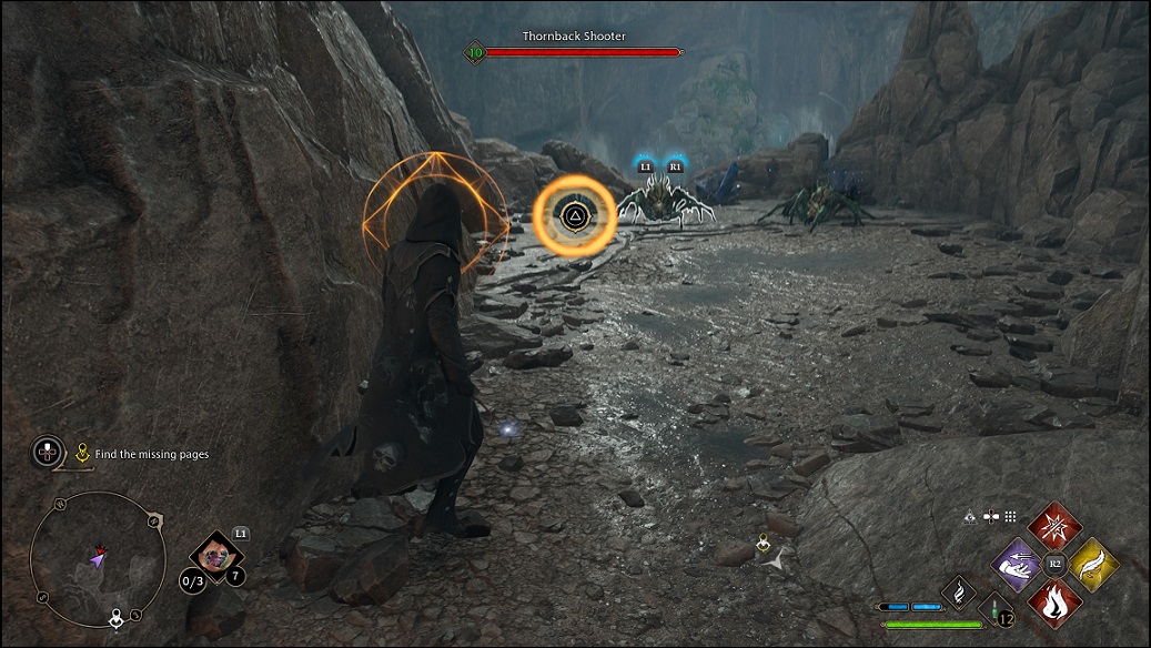 Hogwarts Legacy - spiders guarding a chest