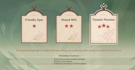 Genshin - Choose a Difficulty