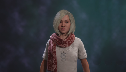 Fringed Crimson Clockwork Scarf