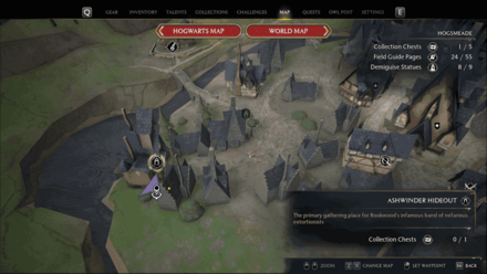 Ashwinder Hideout Chest map