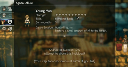 Octopath 2 - Young Man Status
