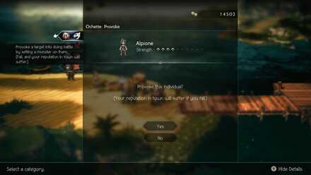 Octopath Traveler II - Provoke Alpione