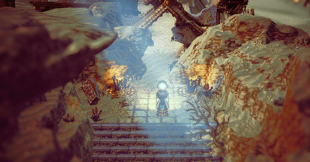 Octopath Traveler 2 - Warrior Altar World View