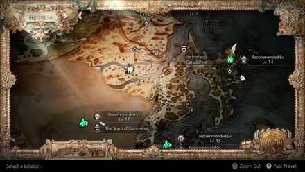 Octopath Traveler 2 - Canalbrine Map