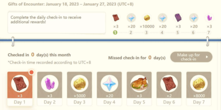 Genshin - Check-in to Get the Additional Rewards