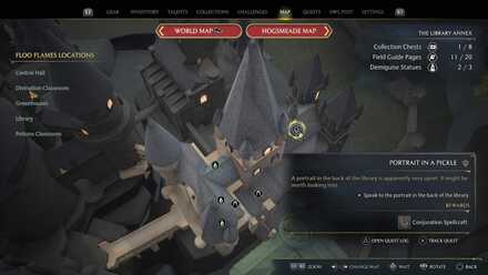 Hogwarts Legacy Portrait in a Pickle Quest Location