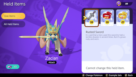 Pokemon UNITE - Rusted Sword for Zacian