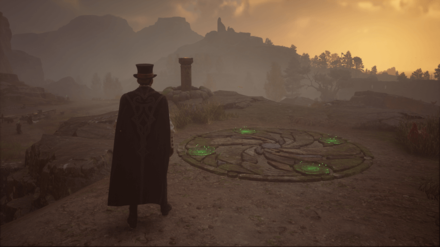 Hogwarts Legacy - North of Poidsear Castle Merlin Trial World View