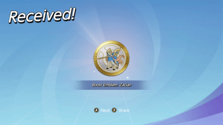 Pokemon UNITE - Zacian Boost Emblem