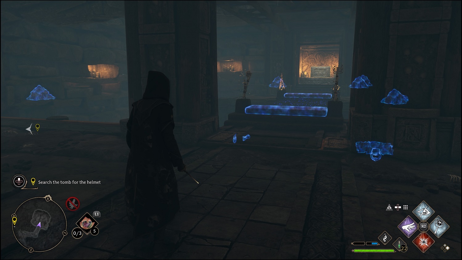 Hogwarts Legacy - The Helm of Urtkot bone pile room