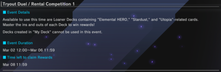 Tryout Duels Round 1 Rules