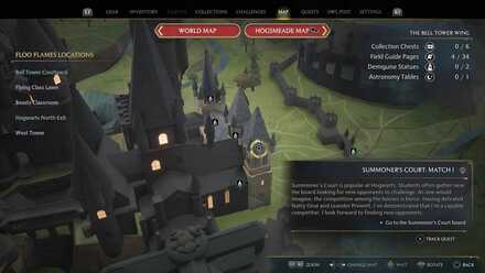 Hogwarts Legacy Summoners Court Match 1 Quest Location