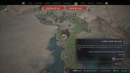 Cursed Tomb Treasure Quest Location