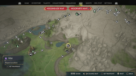 Hogwarts Legacy - East of Rookwood Castle Floo Flame Step 1