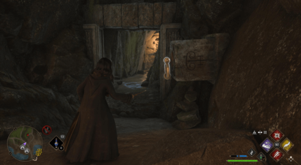 Hogwarts Legacy - Use Accio on the Lever to Open the Door