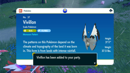 Pokemon Scarlet and Violet SV - Monsoon Pattern Vivillon